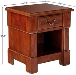 Aspen Rustic Cherry Finish Queen Bed Set With Frame Moldings And Carved Posts, Matching Nightstand Crafted From Mahogany Solids -Delta Children Shop 41cTUIlrFrL