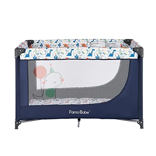 Pamo Babe Portable Crib Baby Playpen With Mattress And Carry Bag (Blue) 4 Pamo Babe Portable Crib Baby Playpen With Mattress And Carry Bag (Blue) - Image 2
