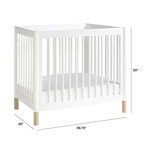 Babyletto Gelato 4-in-1 Convertible Mini Crib In White And Washed Natural, Greenguard Gold Certified 7 Babyletto Gelato 4-in-1 Convertible Mini Crib In White And Washed Natural, Greenguard Gold Certified - Image 5