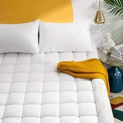 King Mattress Topper,Extra Thick Cotton Mattress Pad Cover,400TC 100% Cotton Cooling Pillowtop With 8-21 Inch Deep Pocket,Soft 4D Snow Down Alternative Fill(78x80 Inches,White) -Delta Children Shop 41d7yZt TjL. AC