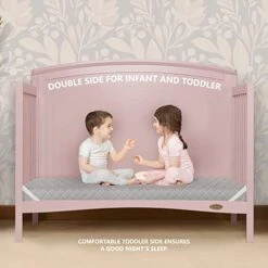 Dream On Me Asheville 4” Firm Fiber Crib And Toddler Mattress | Waterproof | GreenGuard Gold Certified | Dual-Sided Mattress | Grey Embossed Cover | Lightweight Reversible Design 9 Dream On Me Asheville 4” Firm Fiber Crib And Toddler Mattress | Waterproof | GreenGuard Gold Certified | Dual-Sided Mattress | Grey Embossed Cover | Lightweight Reversible Design -Delta Children Shop 41dJubStEcL