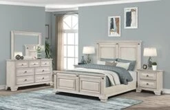 Va Wood Bedroom Set, Queen Panel Bed, Dresser, Mirror, Two Nightstands, Distressed Parchment 12 Va Wood Bedroom Set, Queen Panel Bed, Dresser, Mirror, Two Nightstands, Distressed Parchment -Delta Children Shop 41df5v2pZAL. AC