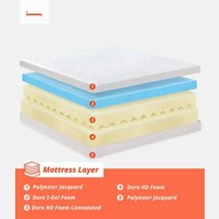 9 Inch Multi-Layered Memory Foam Queen Mattress, White -Delta Children Shop 41dnVwKYhAL