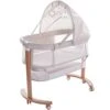 Little Dove Baby Bassinet Bedside Sleeper With Wheels Storage Basket Canopy 3 Hanging Toys Newborn Cosleeping Cribs For Infant Wooden Crib Adjustable Boy Girl Multi-Functional Bedside Sleeper -Delta Children Shop 41du3KCxkhL