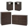 4-Piece Set With 2 Nightstands 6-Drawer Double Dresser And Chest