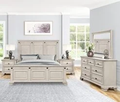 Va Wood Bedroom Set, Queen Panel Bed, Dresser, Mirror, Two Nightstands, Distressed Parchment 13 Va Wood Bedroom Set, Queen Panel Bed, Dresser, Mirror, Two Nightstands, Distressed Parchment -Delta Children Shop 41fF9yjeu2L. AC