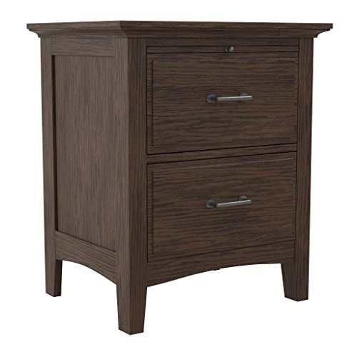 Modern Mission Vintage Oak Bedroom Set With 2 Nightstands And 1 Dresser With Mirror, Queen 4 Modern Mission Vintage Oak Bedroom Set With 2 Nightstands And 1 Dresser With Mirror, Queen - Image 2