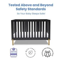 Delta Children Hendrix 4-in-1 Convertible Crib, Greenguard Gold Certified, Midnight Grey/Bronze 14 Delta Children Hendrix 4-in-1 Convertible Crib, Greenguard Gold Certified, Midnight Grey/Bronze -Delta Children Shop 41fcJf88fiL