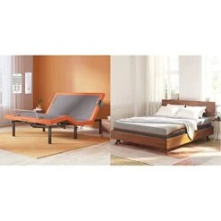 Adjustable Bed Base Frame, Bluetooth Wireless Syncing, Full & Full Mattress, 12 Inch Memory Foam Mattress With Three Firmness Levels From Soft To Firm