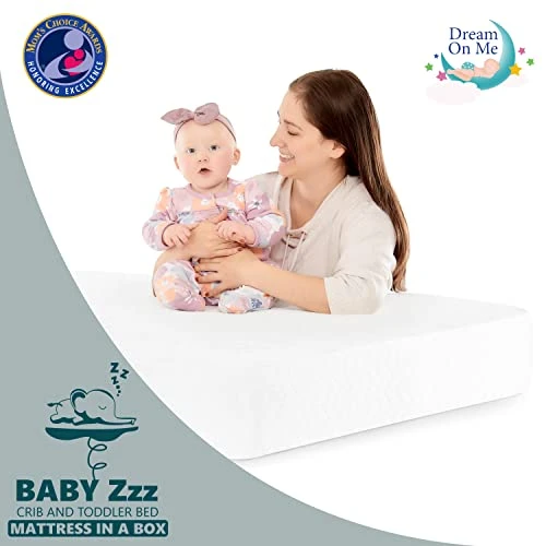 Dream On Me Baby Zzz 5” Foam Crib & Toddler Bed Mattress In White, Mattress In A Box, Greenguard Gold/JPMA Certified 4 Dream On Me Baby Zzz 5” Foam Crib & Toddler Bed Mattress In White, Mattress In A Box, Greenguard Gold/JPMA Certified - Image 2