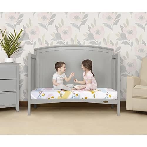 Dream On Me Asheville 4” Firm Fiber Crib And Toddler Mattress, Waterproof, GreenGuard Gold Certified, Dual-Sided , White Embossed Cover, Lightweight Reversible Design 6 Dream On Me Asheville 4” Firm Fiber Crib And Toddler Mattress, Waterproof, GreenGuard Gold Certified, Dual-Sided , White Embossed Cover, Lightweight Reversible Design - Image 4