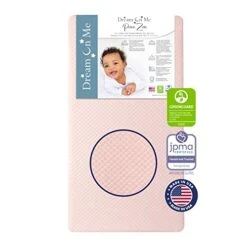 Dream On Me 2 In 1 Infant Crib And Toddler Bed Mattress | Greenguard Gold And JPMA Certified Crib Mattress | Copper-Infused Toddler Layer | Removable Zipper Cover | Pure Zen White And Grey -Delta Children Shop 41hfRiisWL