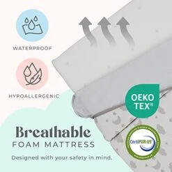 Waterproof Pack And Play Mattress Topper - 38" X 26" - Trifold Style - Breathable Soft Bamboo - Portable Trifold Playard Mattress Topper- Baby Foam Playpen Mattresses For Babies By Babylicious 9 Waterproof Pack And Play Mattress Topper - 38" X 26" - Trifold Style - Breathable Soft Bamboo - Portable Trifold Playard Mattress Topper- Baby Foam Playpen Mattresses For Babies By Babylicious -Delta Children Shop 41hhYrOvuIL