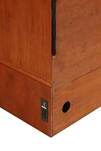 Emurphybed Daily Delight Murphy Cabinet Chest Bed With Charging Station & 6" Memory Foam Mattress, (Twin XL, Cherry) 5 Emurphybed Daily Delight Murphy Cabinet Chest Bed With Charging Station & 6" Memory Foam Mattress, (Twin XL, Cherry) - Image 3