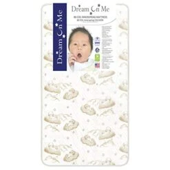 Dream On Me Sweet Dreams 88 Coil Spring Crib And Toddler Bed 6" Mattress In Blue, Green Guard Gold Certified, Beige Cloud Vinyl Cover With Baby, 17 Lb 15 Dream On Me Sweet Dreams 88 Coil Spring Crib And Toddler Bed 6" Mattress In Blue, Green Guard Gold Certified, Beige Cloud Vinyl Cover With Baby, 17 Lb -Delta Children Shop 41ibvYGzsOL 1