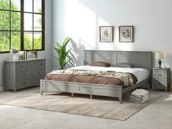 Droom Sets, 5 Pieces Bedroom Sets With King Size Bed, 2 Nightstand End Table, Dresser And Chest, Wood Bedroom Furniture Set (Gray_King, 5 Piece) -Delta Children Shop 41ipYUvTl2L. AC 1