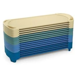 Angeles SpaceLine Standard Cots, 4 Pack, Sand, AFB5735ASN, Kids Portable Indoor Sleeping Cots For Preschool Or Daycare, Toddler Classroom Nap Cots -Delta Children Shop 41jAphsfgmL