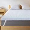 3 Inch Mattress Topper Queen - Cool Gel Memory Foam Mattress Topper Extra Firm Bed Topper With Bamboo Cover, Hard Mattress Topper For Back Pain Relief, CertiPUR-US Certified