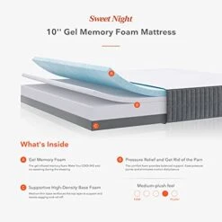Queen Mattress-Queen Size Mattress, 10 Inch Gel Memory Foam Mattress For Back Pain Relief /Motion Isolation & Cool Sleep, Flippable Comfort From Soft To Medium Firm, Sunkiss -Delta Children Shop 41kF08oukRL