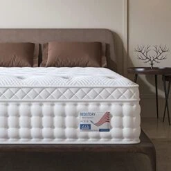 Queen Mattress, 12 Inch Deep Sleep Firm Mattress - Made In USA - Extra Lumbar Support - Pain-Relief - Memory Foam Hybrid Euro Top Mattress, Individually Wrapped Pocket Coils -Delta Children Shop 41lP1XpAzL. AC 1