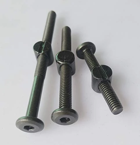 Black Baby Bed Crib Screws Hardware Replacement Kit 15-Set M6x40/50/60/70/80mm Hex Socket Head Bolt And Barrel Nuts Assortment Kit 5 Black Baby Bed Crib Screws Hardware Replacement Kit 15-Set M6x40/50/60/70/80mm Hex Socket Head Bolt And Barrel Nuts Assortment Kit - Image 3