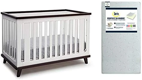 Delta Children Ava 3-in-1 Convertible Baby Crib, Greenguard Gold Certified, White/Black Espresso 7 Delta Children Ava 3-in-1 Convertible Baby Crib, Greenguard Gold Certified, White/Black Espresso - Image 5