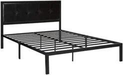 Cherie Faux Leather Classic Platform Bed Frame With Steel Support Slats, Queen -Delta Children Shop 41mBW8D3L4L. AC
