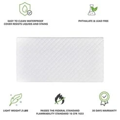 Dream On Me Universal Cradle Mattress | Waterproof | 2” Fiber Core | Cradle Mattress | Greenguard Gold Certified | 36" X 18" -Delta Children Shop 41mnkB9T8OL