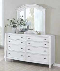 Saline Wood Camelback Planked Queen Bed With Dresser, Mirror, Two Nightstands, White 10 Saline Wood Camelback Planked Queen Bed With Dresser, Mirror, Two Nightstands, White -Delta Children Shop 41n1A8Nh3VL