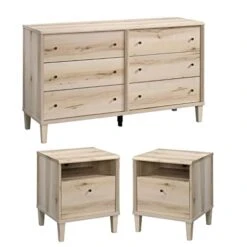 3 Piece Bedroom Set With Dresser And 2 Nightstands In Pacific Maple