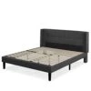 INUS Dori Upholstered Platform Bed Frame With Wingback Headboard / Mattress Foundation / Wood Slat Support / No Box Spring Needed / Easy Assembly, King 1 INUS Dori Upholstered Platform Bed Frame With Wingback Headboard / Mattress Foundation / Wood Slat Support / No Box Spring Needed / Easy Assembly, King -Delta Children Shop 41nSluPCj9L