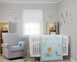 Zutano Elefant Blau Crib Set, White/Blue/Grey, 4 Count -Delta Children Shop 41oF7qnb69L