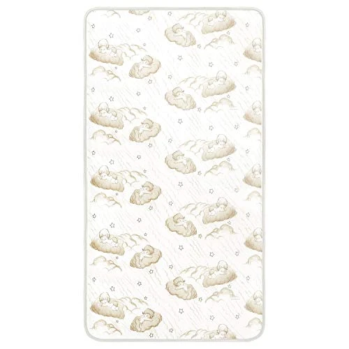 Dream On Me Sweet Dreams 88 Coil Spring Crib And Toddler Bed 6" Mattress In Blue, Green Guard Gold Certified, Beige Cloud Vinyl Cover With Baby, 17 Lb 7 Dream On Me Sweet Dreams 88 Coil Spring Crib And Toddler Bed 6" Mattress In Blue, Green Guard Gold Certified, Beige Cloud Vinyl Cover With Baby, 17 Lb - Image 5