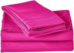 1800 Series Egyptian Quality Super Soft Wrinkle Resistant & Fade Resistant Beautiful Design On Pillowcases 4-Piece Sheet Set, Deep Pocket Up To 16inch, Full White -Delta Children Shop 41oqQLpUemL. AC