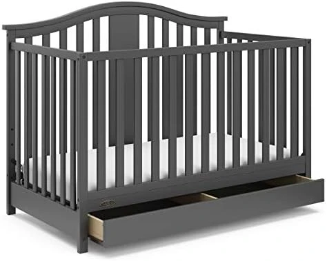 Graco Solano 5-in-1 Convertible Crib With Drawer (Espresso) – GREENGUARD Gold Certified, Crib With Drawer Combo, Includes Full-Size Nursery Storage Drawer, Converts To Toddler Bed And Full-Size Bed 9 Graco Solano 5-in-1 Convertible Crib With Drawer (Espresso) – GREENGUARD Gold Certified, Crib With Drawer Combo, Includes Full-Size Nursery Storage Drawer, Converts To Toddler Bed And Full-Size Bed - Image 7