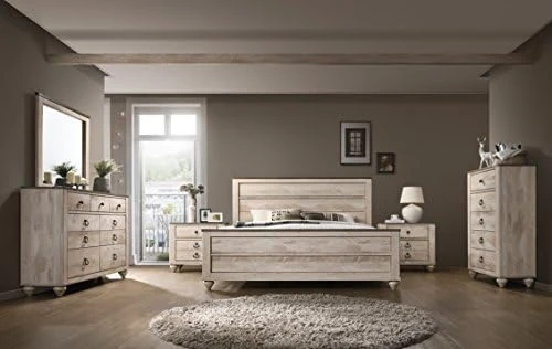 Amerland Contemporary White Wash Finish 6-Piece Bedroom Set, 10 Amerland Contemporary White Wash Finish 6-Piece Bedroom Set, - Image 8