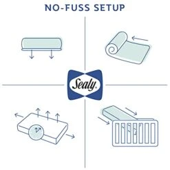 Sealy Butterfly Breathable Knit Waterproof Baby Crib And Toddler Mattress - CERTIPUR-US Certified Foam - Made In USA, 52"x28" -Delta Children Shop 41pZV4DJ2cL