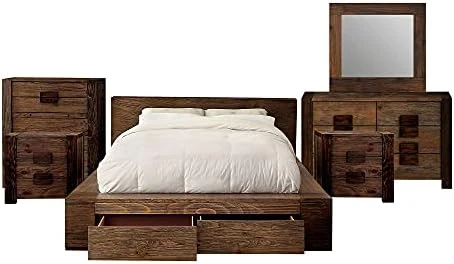 OPATHOME Bedroom Set, California King, Walnut 7 OPATHOME Bedroom Set, California King, Walnut - Image 5