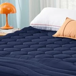 RV King Size Mattress Pad - Soft Cooling Mattress Cover Padded, Quilted Fitted Mattress Protector With 8-21" Deep Pocket, Breathable Fluffy Pillow Top, White, 72x80 Inches -Delta Children Shop 41qMNcIi15L. AC