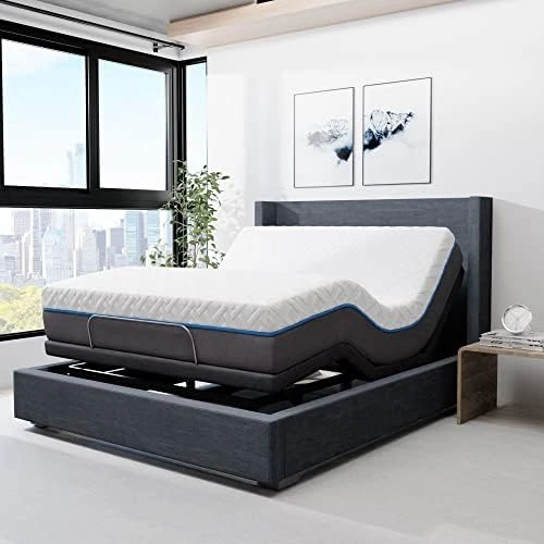 - E4 Split Head Flex Top King Size Adjustable Bed Frame Set With 12" Copper Gel Infused Memory Foam Mattress Medium Firm, 120-Night Trial 13 - E4 Split Head Flex Top King Size Adjustable Bed Frame Set With 12" Copper Gel Infused Memory Foam Mattress Medium Firm, 120-Night Trial - Image 11