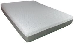 Ravel Happy! Made In The USA!10" Short Queen Cool Sleep Gel Memory Foam Mattress With Premium Textured 8-Way Stretch Cover For Campers, RV's & Trailers