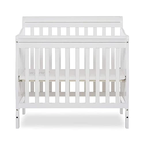 Dream On Me Aden 4-in-1 Convertible Mini Crib In White, Greenguard Gold Certified, Non-Toxic Finish, New Zealand Pinewood, With 3 Mattress Height Settings 4 Dream On Me Aden 4-in-1 Convertible Mini Crib In White, Greenguard Gold Certified, Non-Toxic Finish, New Zealand Pinewood, With 3 Mattress Height Settings - Image 2