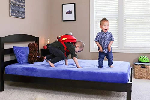 Made In The USA Kids Plush 7-inch Memory Foam Twin Mattress, Shredded Foam Pillow, And Teddy Bear For Day/Trundle/Bunk Bed - (Blue) 6 Made In The USA Kids Plush 7-inch Memory Foam Twin Mattress, Shredded Foam Pillow, And Teddy Bear For Day/Trundle/Bunk Bed - (Blue) - Image 4