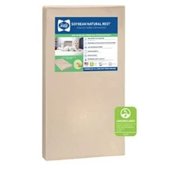 Sealy Soybean Natural Rest Waterproof Baby Crib And Toddler Mattress – Lightweight Soy Foam - Made In USA, 52"x28"