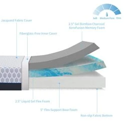 10inch Memory Foam Mattress Queen Size, Cooling Gel Infusion Bamboo Charcoal Mattress In A Box,Medium Firm Mattress Hypoallergenic Breathable Cover,Made In USA,Supportive -Delta Children Shop 41reUvmIhIL