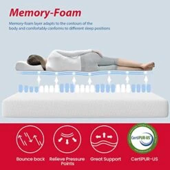 8 In Gel Memory Foam Mattress Mattresses For Cool Sleep & Pressure Relief,Medium Firm Mattresses CertiPUR-US Certified/Bed-in-a-Box (8 In, Queen) 19 8 In Gel Memory Foam Mattress Mattresses For Cool Sleep & Pressure Relief,Medium Firm Mattresses CertiPUR-US Certified/Bed-in-a-Box (8 In, Queen) -Delta Children Shop 41shxWmQwvL
