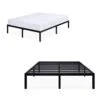 14 Inch Deluxe Dura Steel Slat Bed Frame, Full, Black