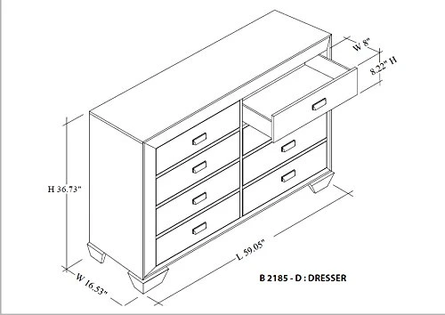 - Black/Brown Wood Queen Size Bedroom Furniture Set, Bed, Dresser, Mirror & 2 Nightstands 7 - Black/Brown Wood Queen Size Bedroom Furniture Set, Bed, Dresser, Mirror & 2 Nightstands - Image 5