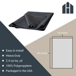 Box Spring Dust Cover For Bed Box Spring Repair, Heavy Duty 2.4 Oz. Black Cambric Cloth, Replacement Box Spring Cover For Full Foundation, 54" X 80" -Delta Children Shop 41uT9efdNhL