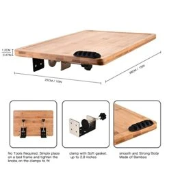 Bamboo Bedside Shelf, Easy Assemble Bunk Bed Shelf, Bedside Shelf For Bed College Dorm Room With A Cable Manager, Versatile Use As Snack Bedside Table (Natural) -Delta Children Shop 41uUVGCuMKL